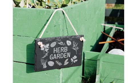 Herb Garden Slate Hanging Sign